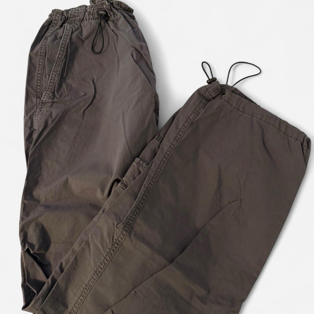 Garage Gray Parachute Pants Elastic Waistband